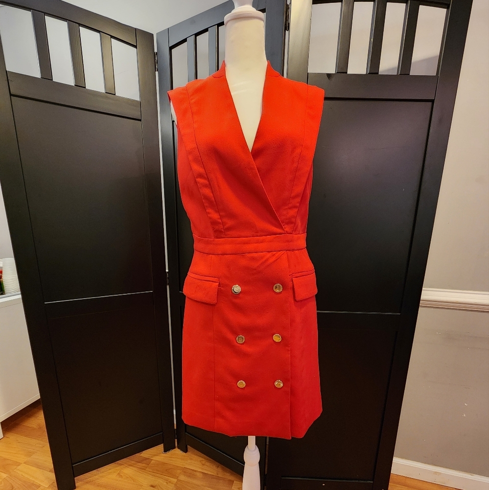 Morgan de Toi Red Midi Dress